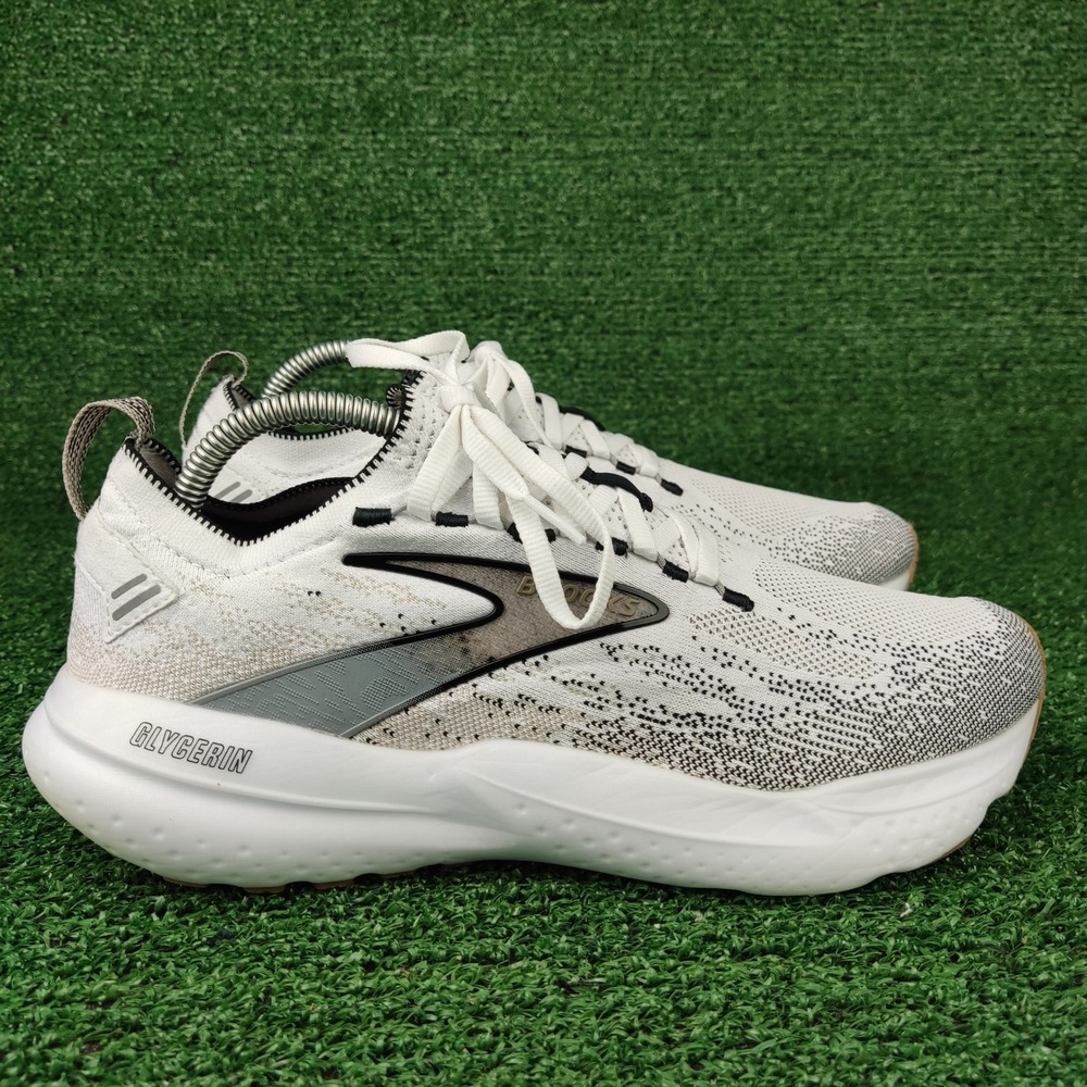 Brooks Running Shoes Women 10 White Glycerin StealthFit 20 Road Knit 1204101B135